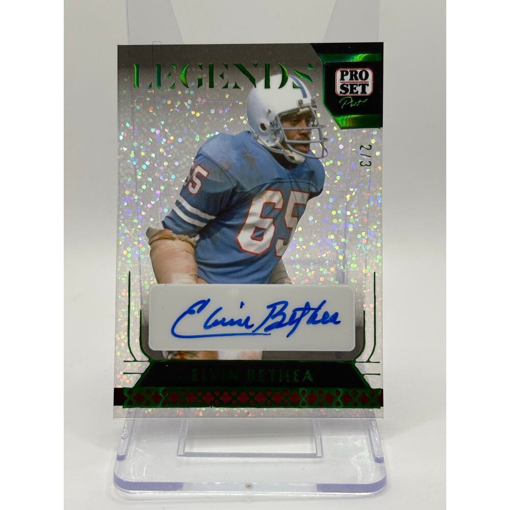 2024 Leaf Pro Set Pure Elvin Bethea Green Sparkle Acetate Auto 2/3 SSP Houston